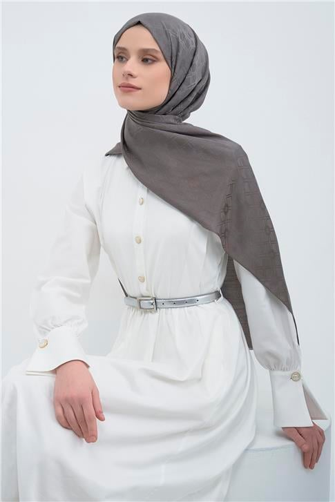 Armine Tencel Yün Monogram Desen Şal 08