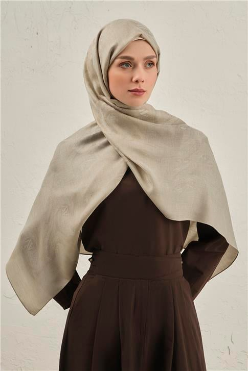Armine Woolair Dalga Monogram Şal 1 07