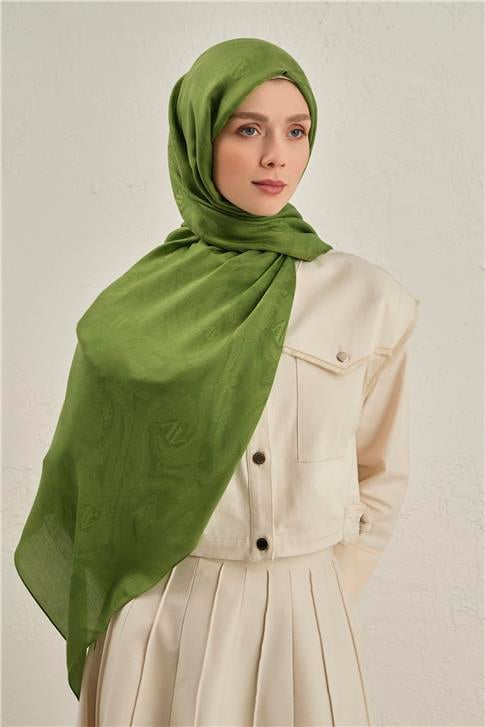 Armine Woolair Dalga Monogram Şal 1 73