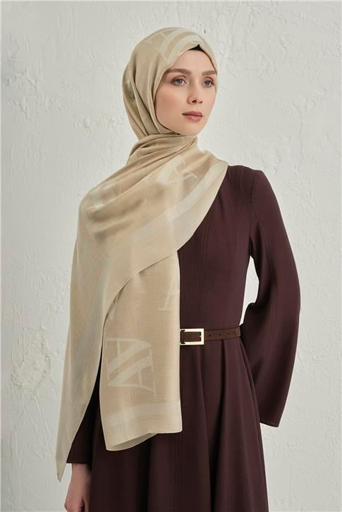 Armine Woolair Harf Monogram Şal 2 04