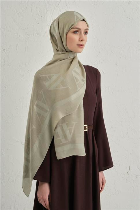 Armine Woolair Harf Monogram Şal 2 07