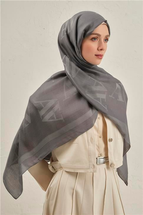 Armine Woolair Harf Monogram Şal 2 20