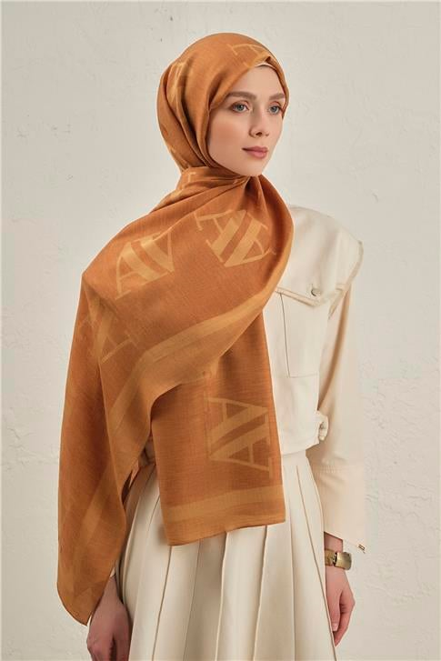 Armine Woolair Harf Monogram Şal 2 72