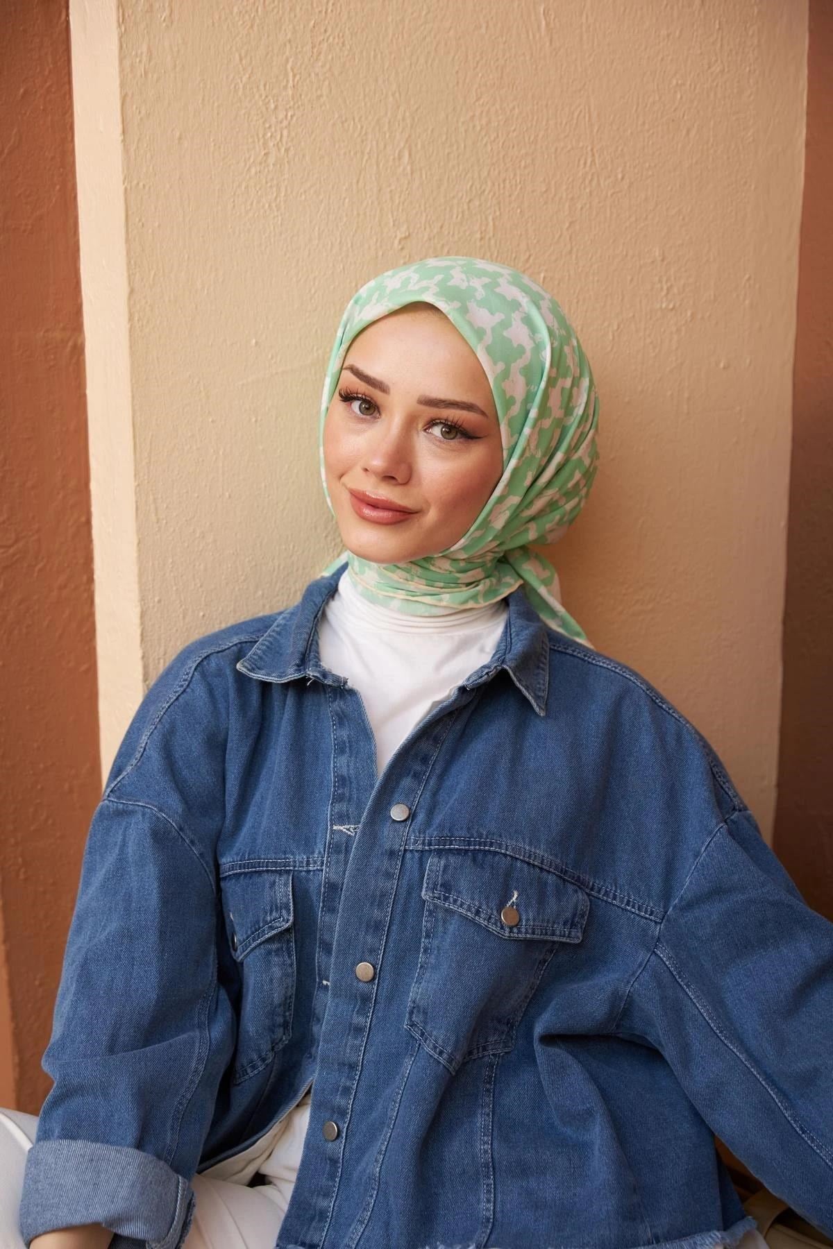 Aura Kazayağı Soft Eşarp Açık Yeşil 1155-15