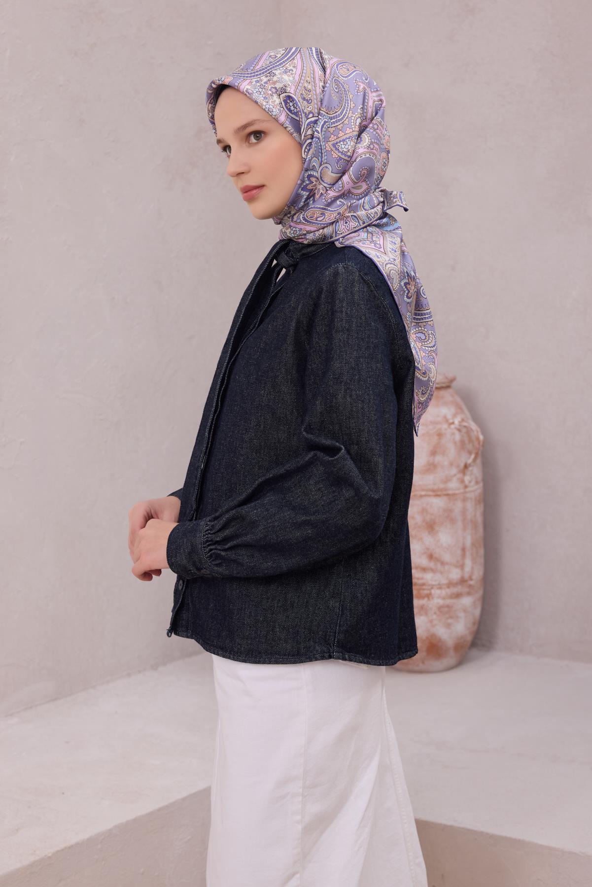 Belli Saf İpek Eşarp 4202-35