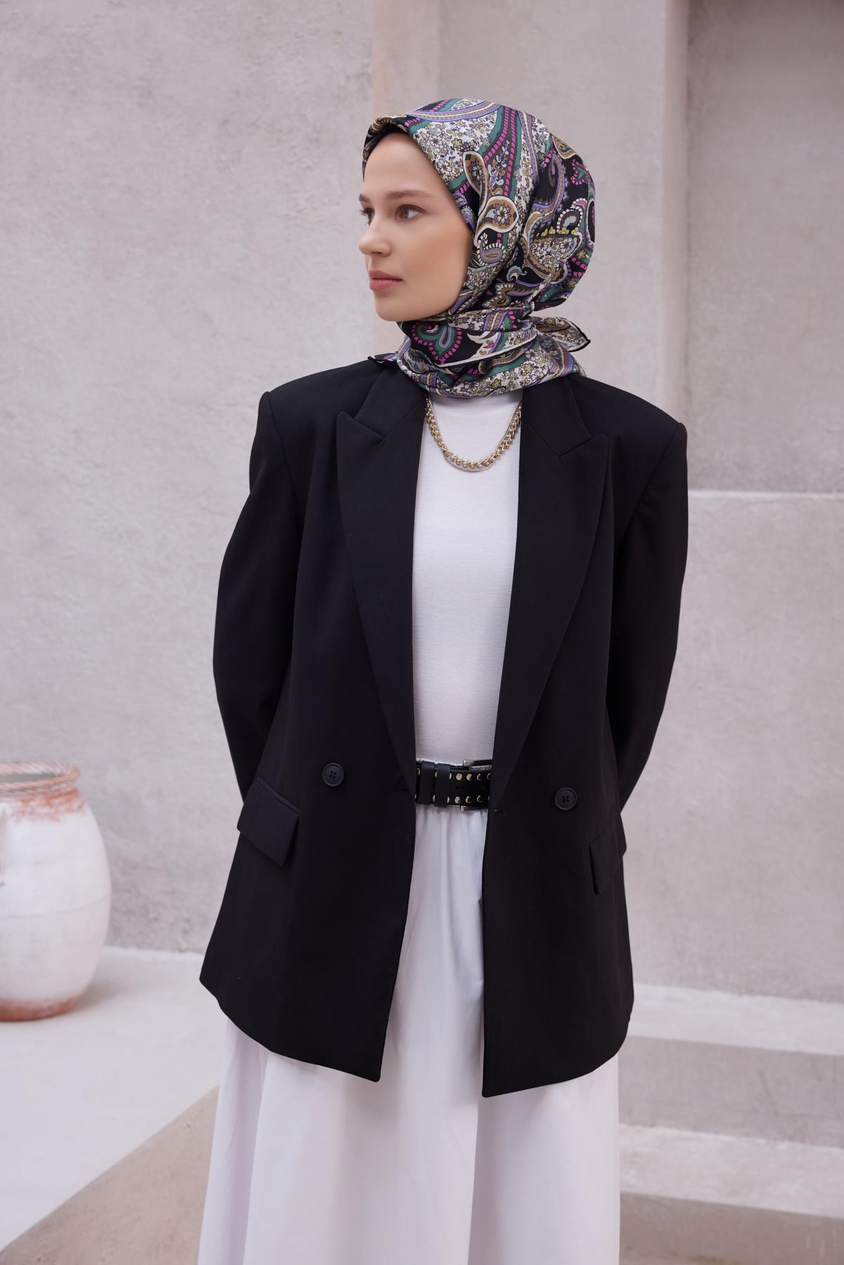 Belli Saf İpek Eşarp 4202-87