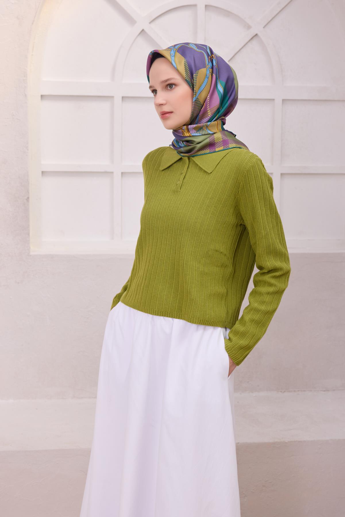 Belli Saf İpek Eşarp 4206-03
