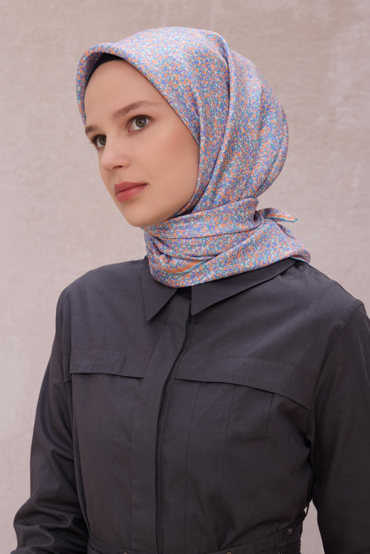 Belli Saf İpek Eşarp 4208-35