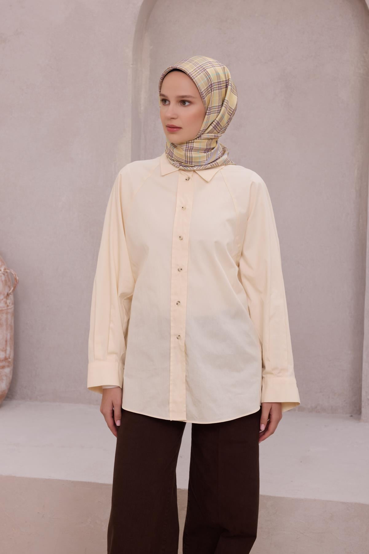 Belli Saf İpek Eşarp 4218-06