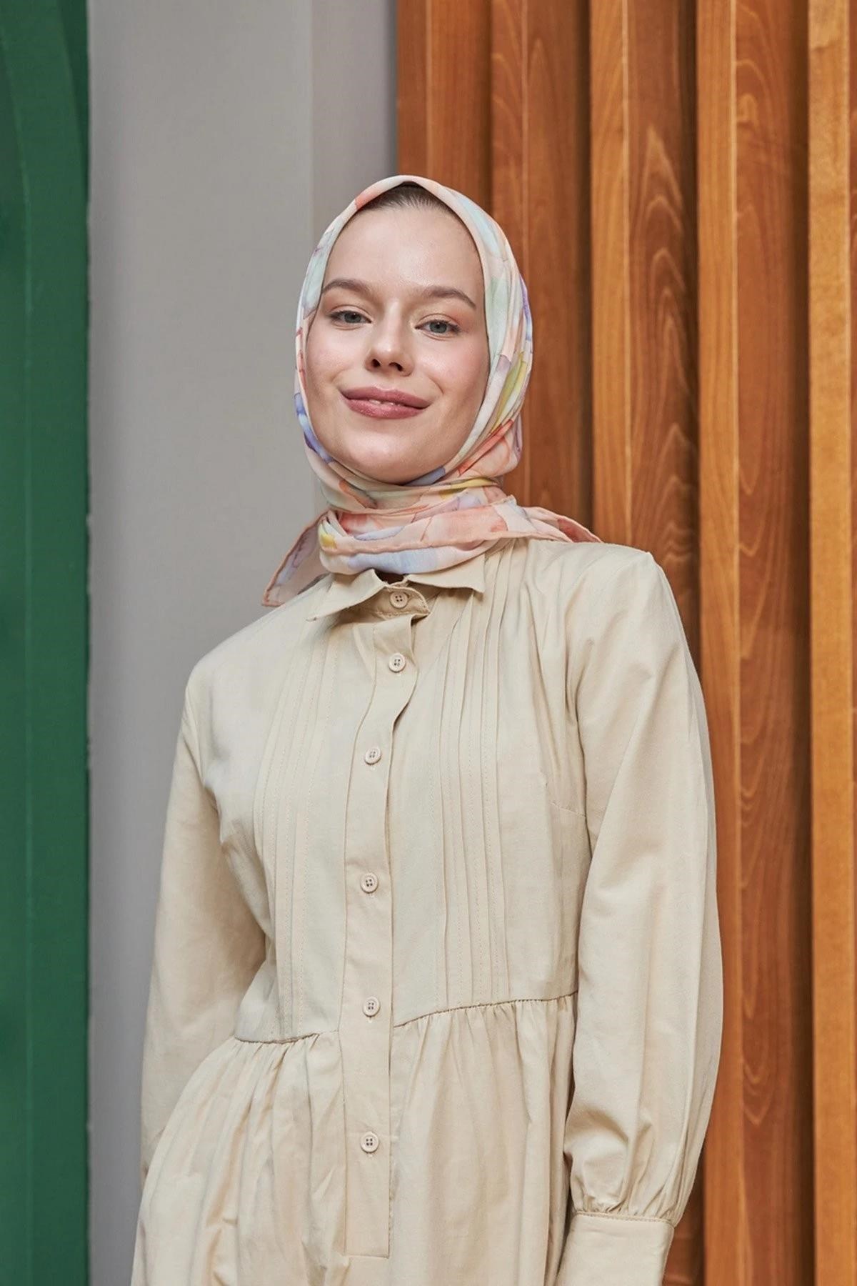 Bloom Kavuniçi Pamuk Viskon Eşarp