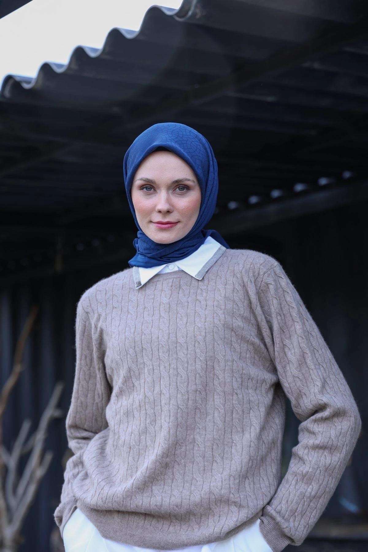 Celina Jakar Eşarp Lacivert 9902-08