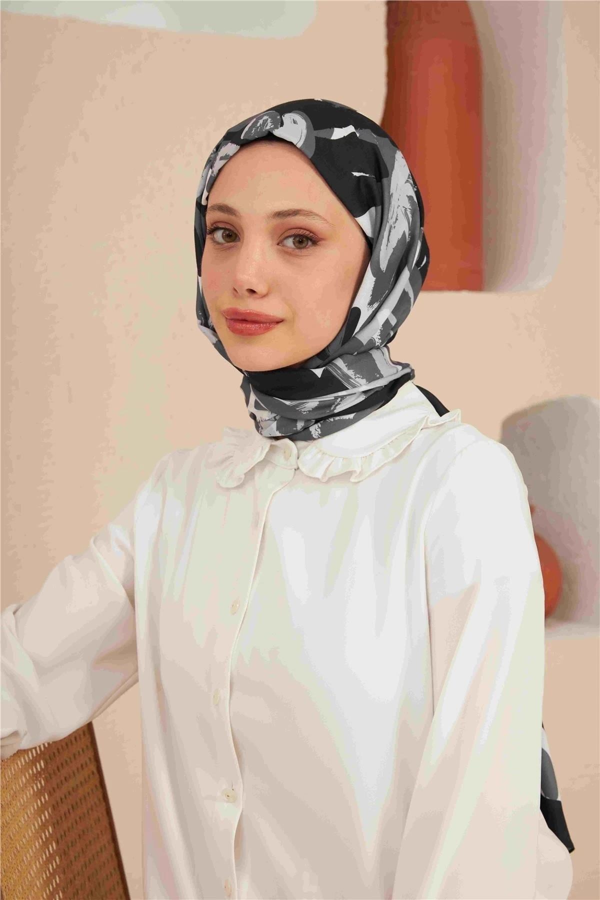 Comfort Arya Şal Siyah Gri 3028-19