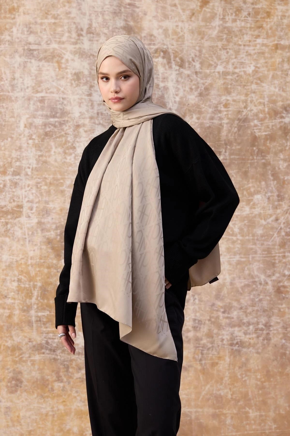 Fall Winter İpeksi Jakar Şal Camel 9020-29