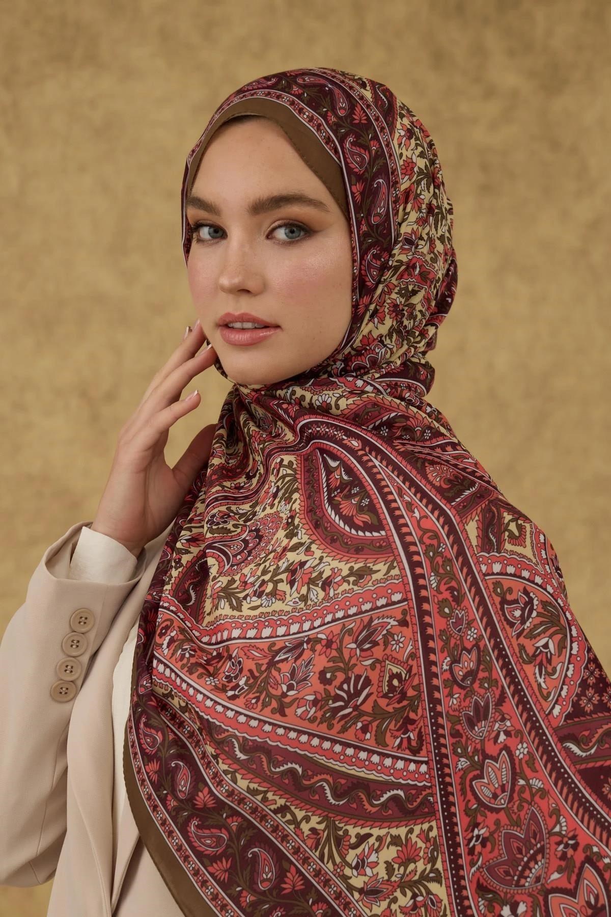 İpekhan Soft Şal Haki Mürdüm 3051-05