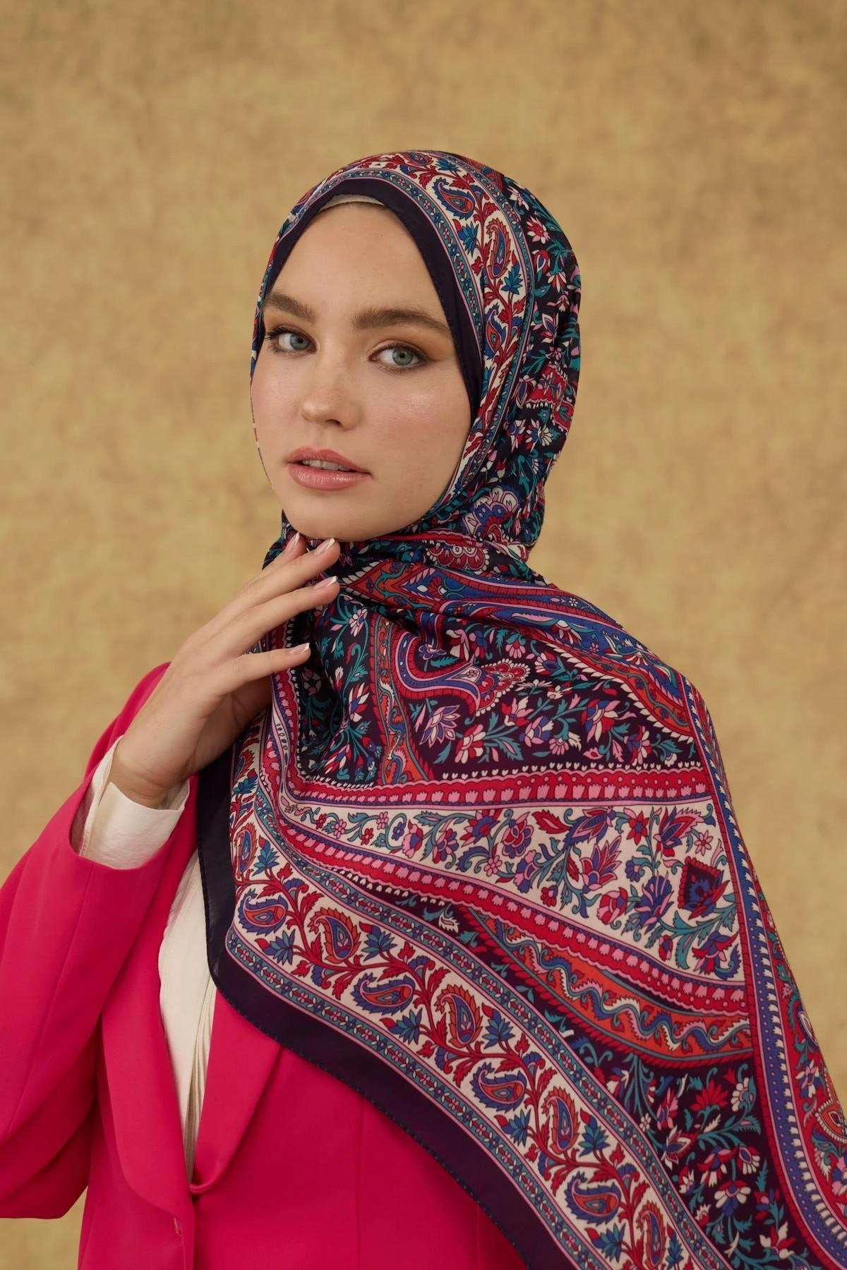 İpekhan Soft Şal Krem Mor 3051-09