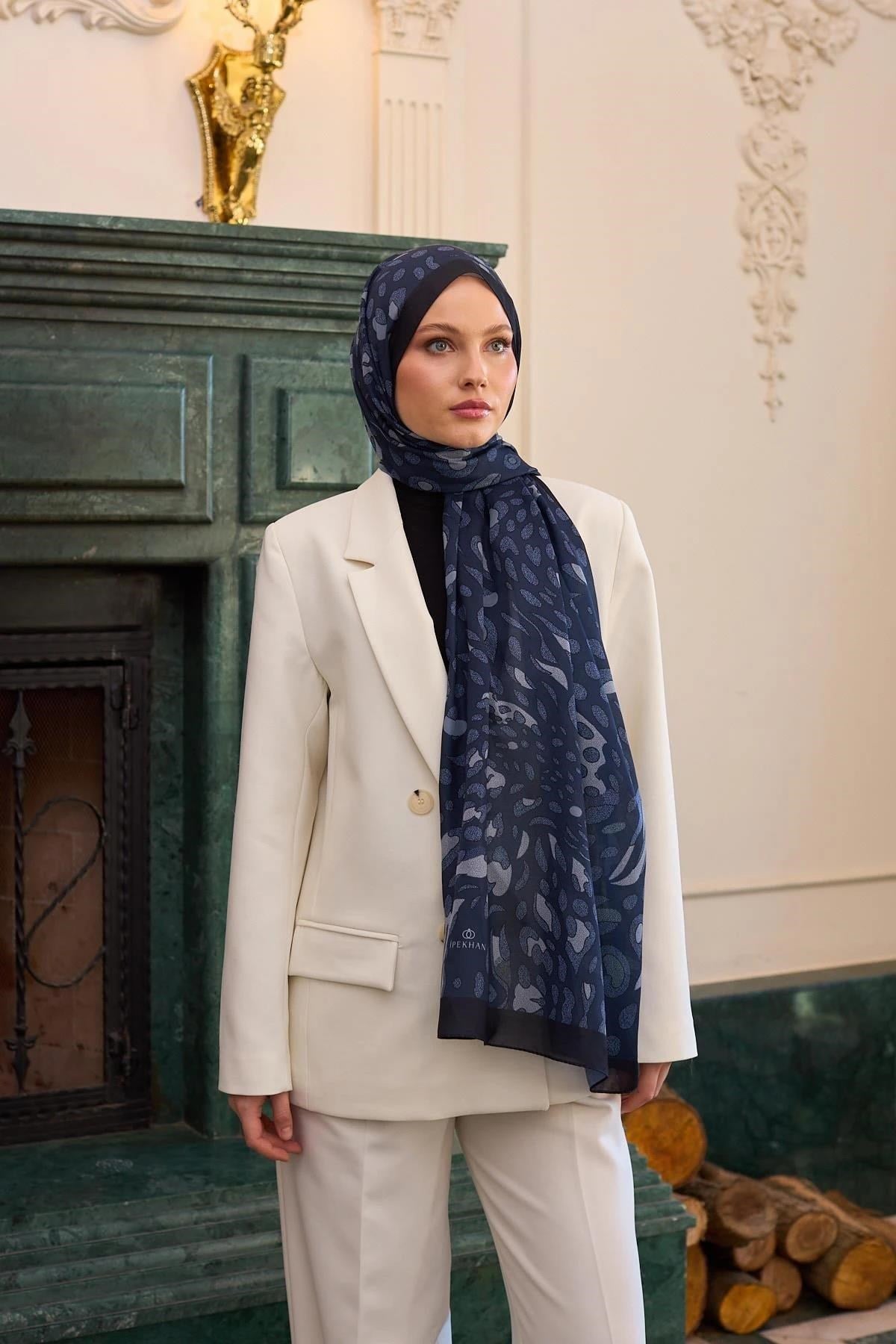 İpekhan Soft Şal Lacivert 3050-11