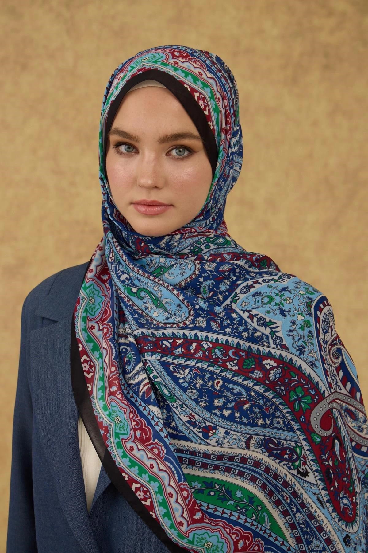 İpekhan Soft Şal Siyah Mavi 3053-16