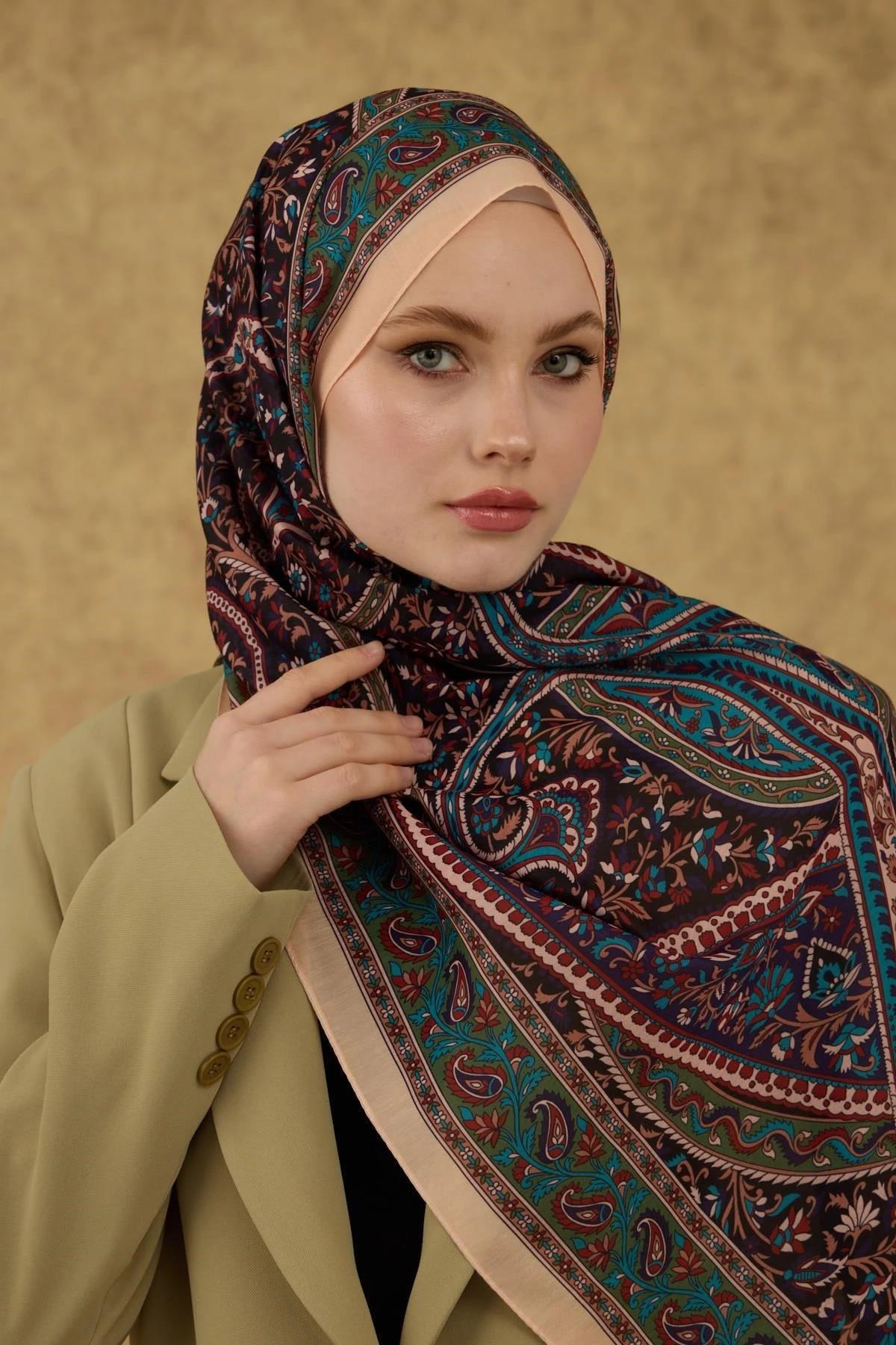 İpekhan Soft Şal Somon Turkuaz 3051-18