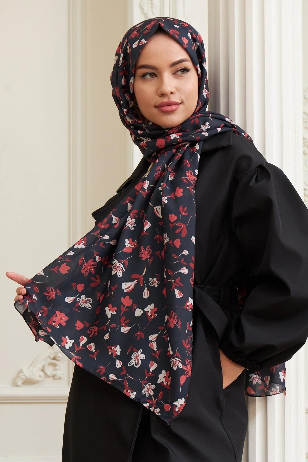 Lily Pamuk Viskon Şal Siyah