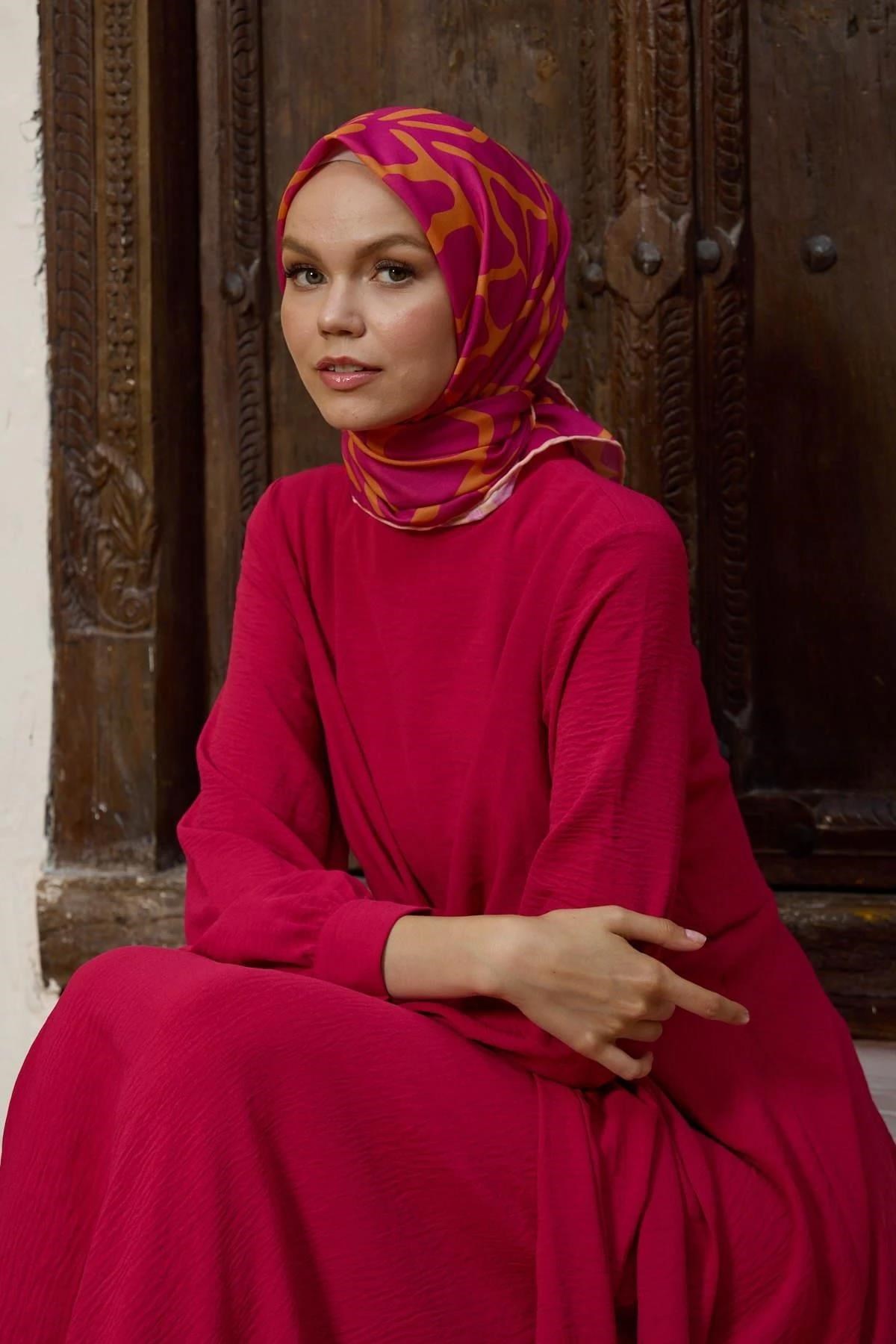 Marrakech Koleksiyon Soft Eşarp Gül Pembe Somon 1196-10