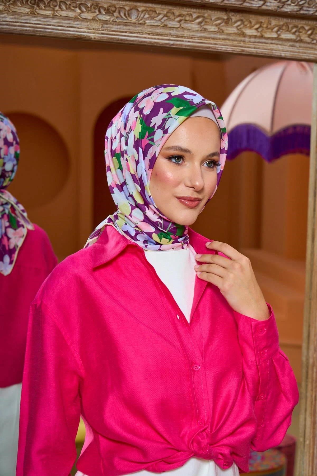 Marrakech Koleksiyon Soft Eşarp Koyu Menekşe 1200-03