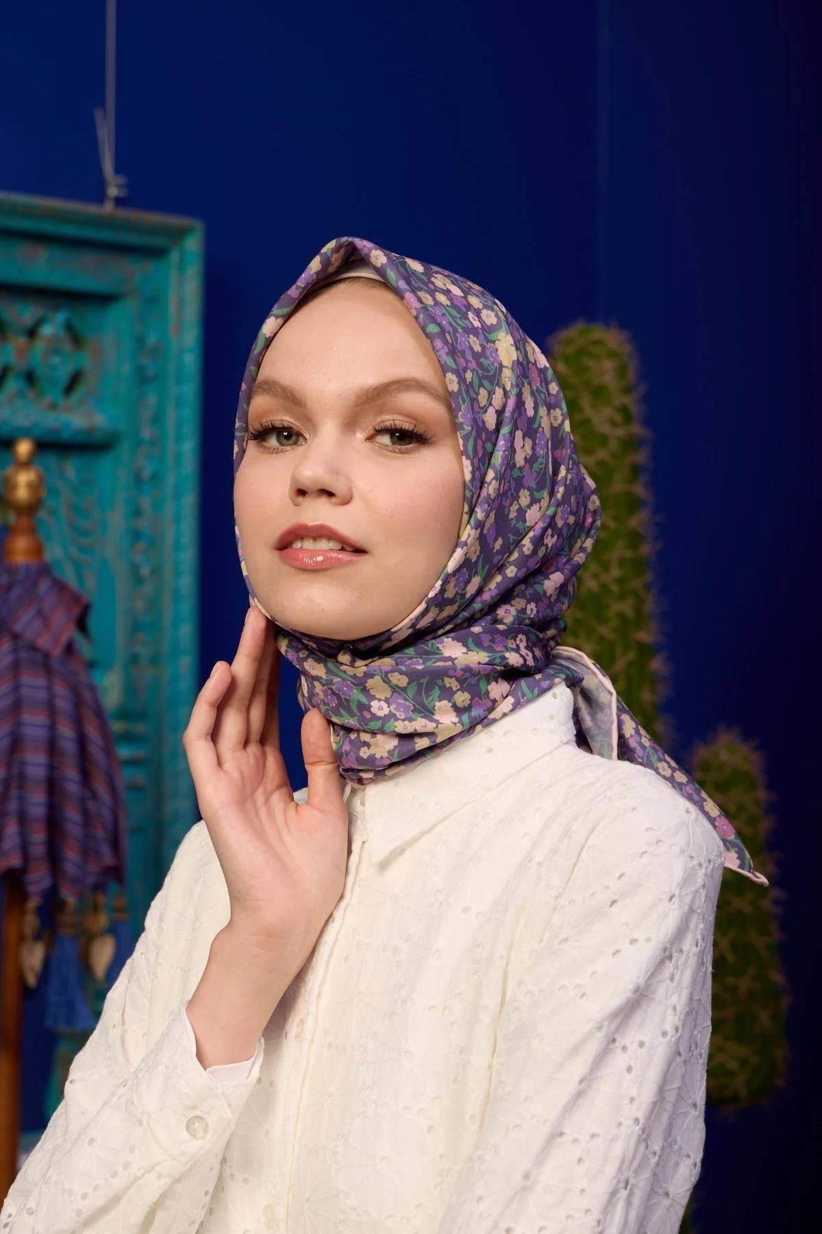 Marrakech Koleksiyon Soft Eşarp Lila Açık Mor 1193-19