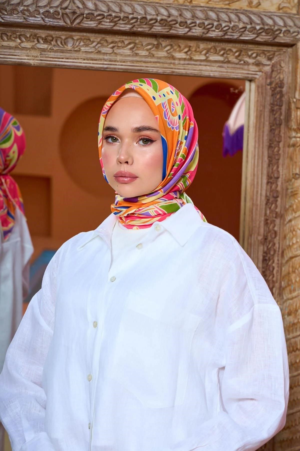 Marrakech Koleksiyon Soft Eşarp Maun Koyu Pembe 1202-07