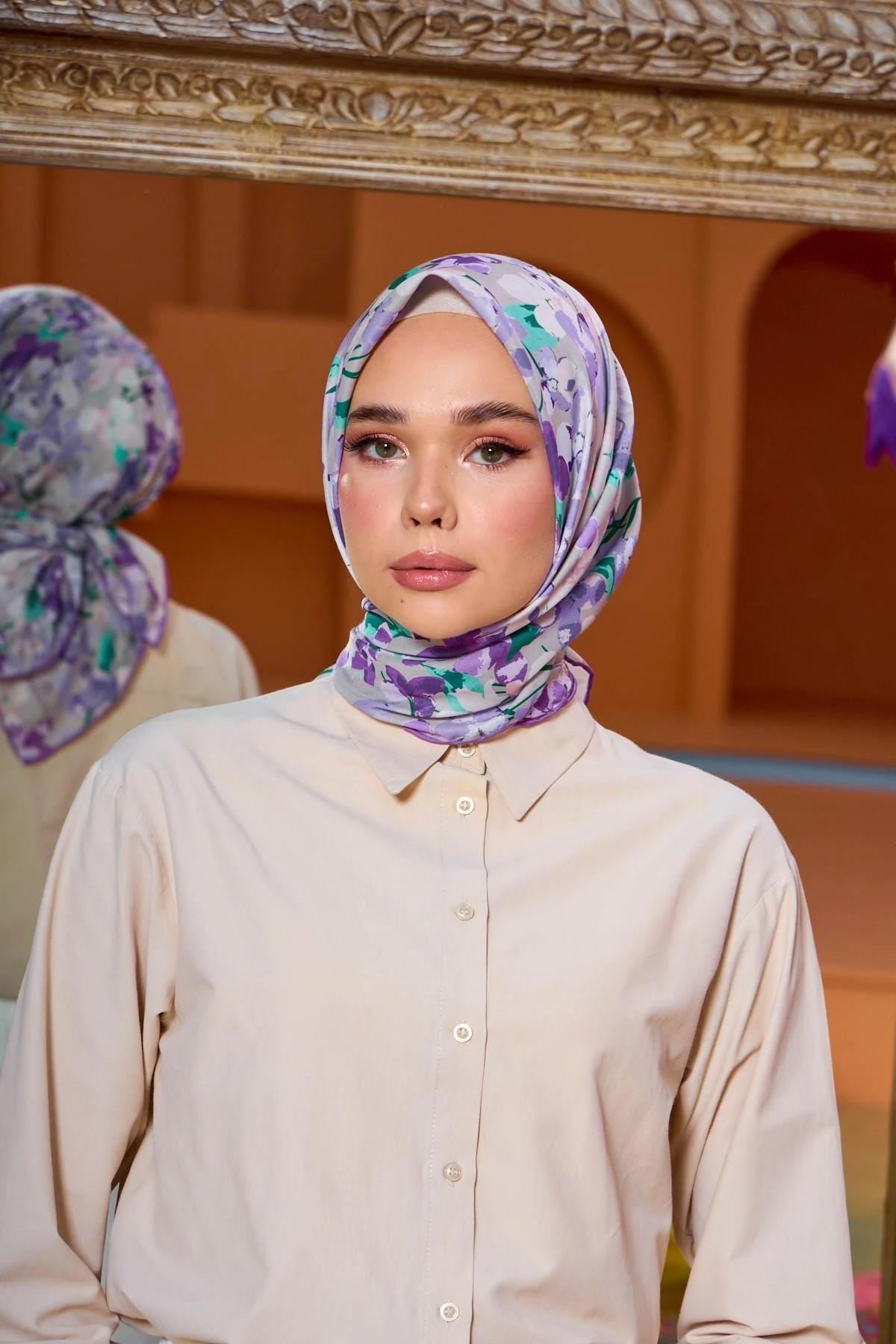 Marrakech Koleksiyon Soft Eşarp Mor Menekşe 1200-14