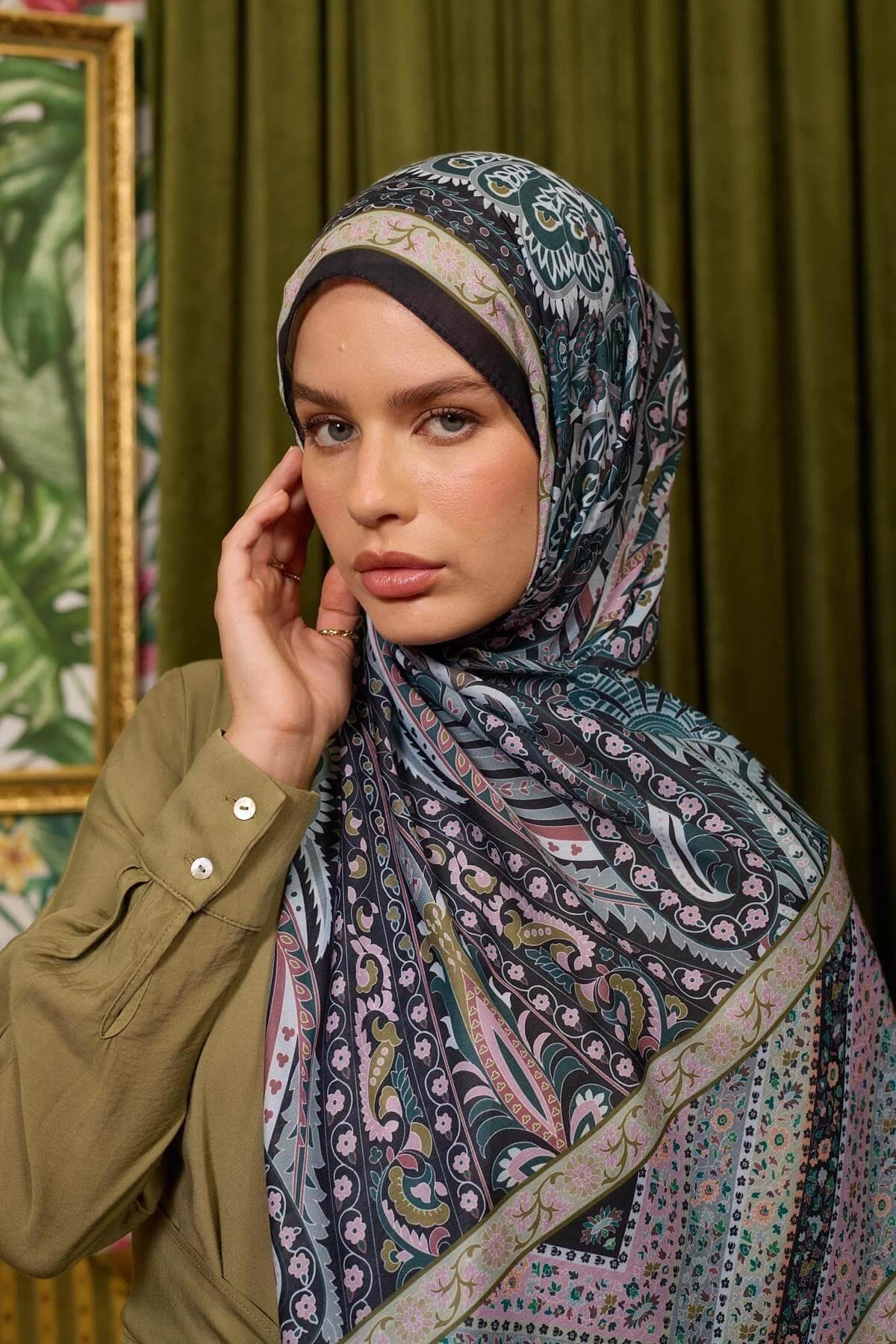 Marrakech Koleksiyon Soft Şal Siyah Gri 3047-08