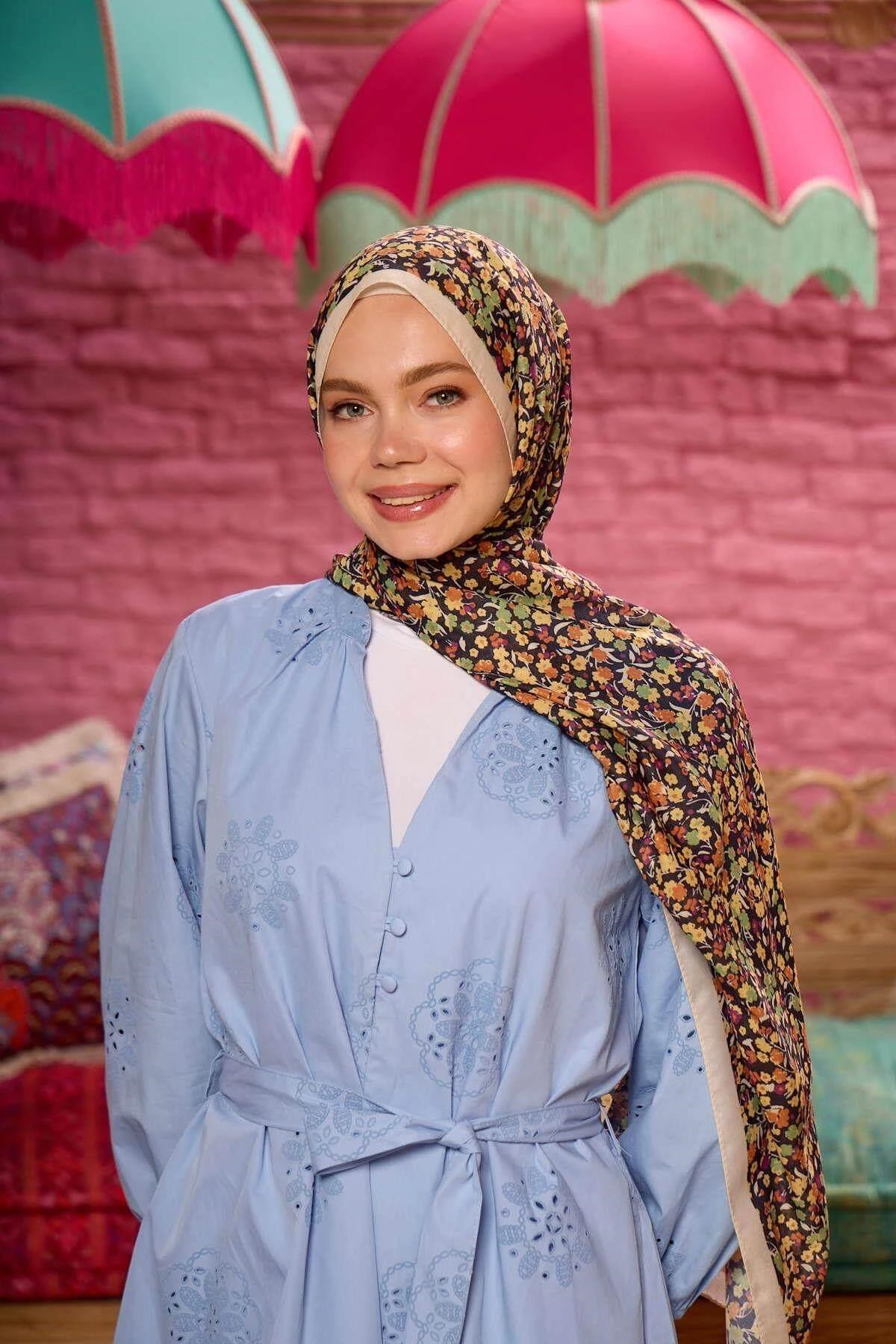 Marrakech Koleksiyon Soft Şal Siyah Sarı 3046-27
