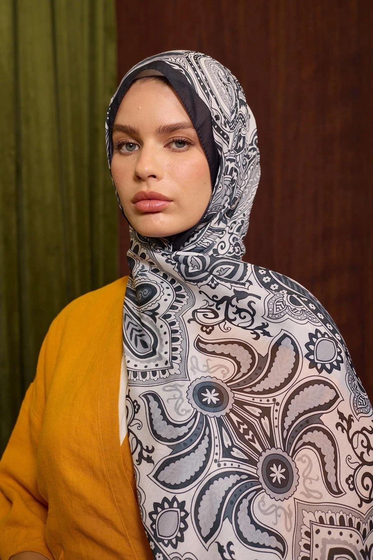 Marrakech Koleksiyon Soft Şal Siyah Soft Pembe 3048-03