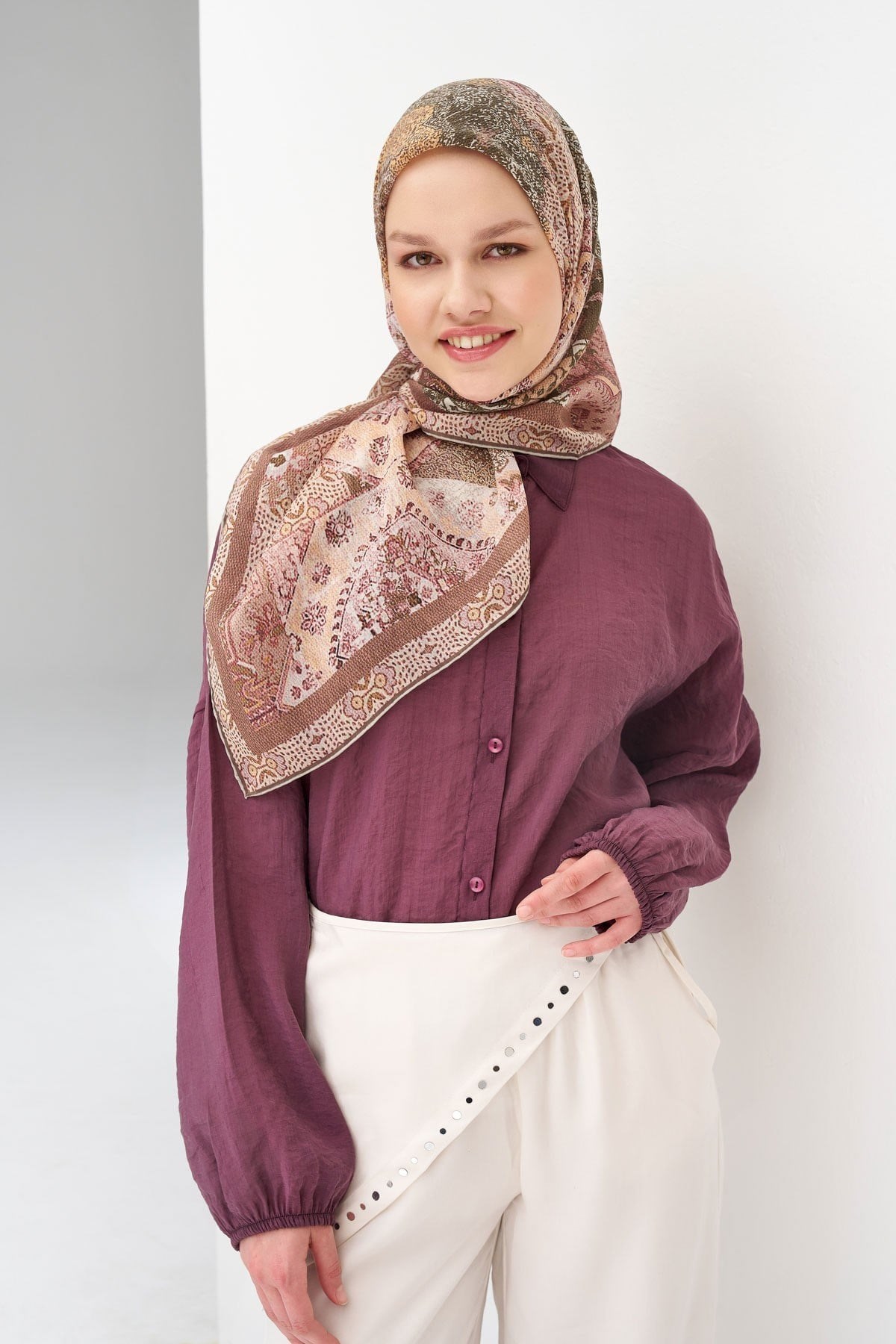 Monare Eşarp Modern Mocha Mousse 90x90