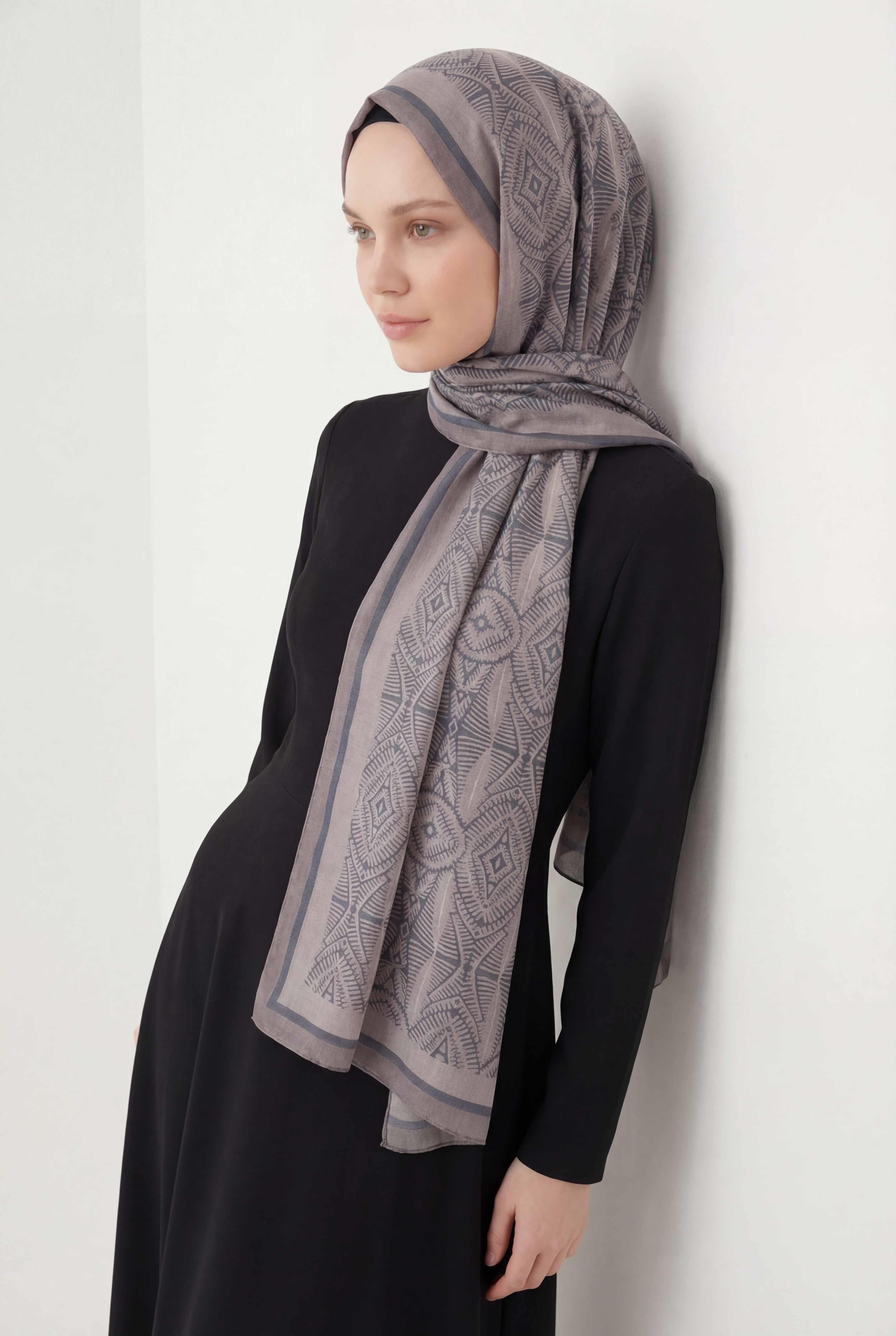 Nature Desen Soluk Lila 75X195 Soft Şal