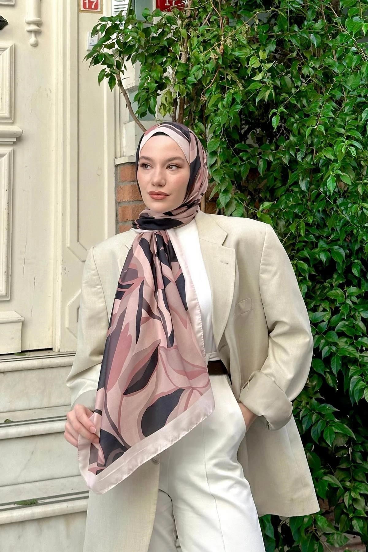Nature Lilyum Soft Şal Fuşya Siyah 3036-12