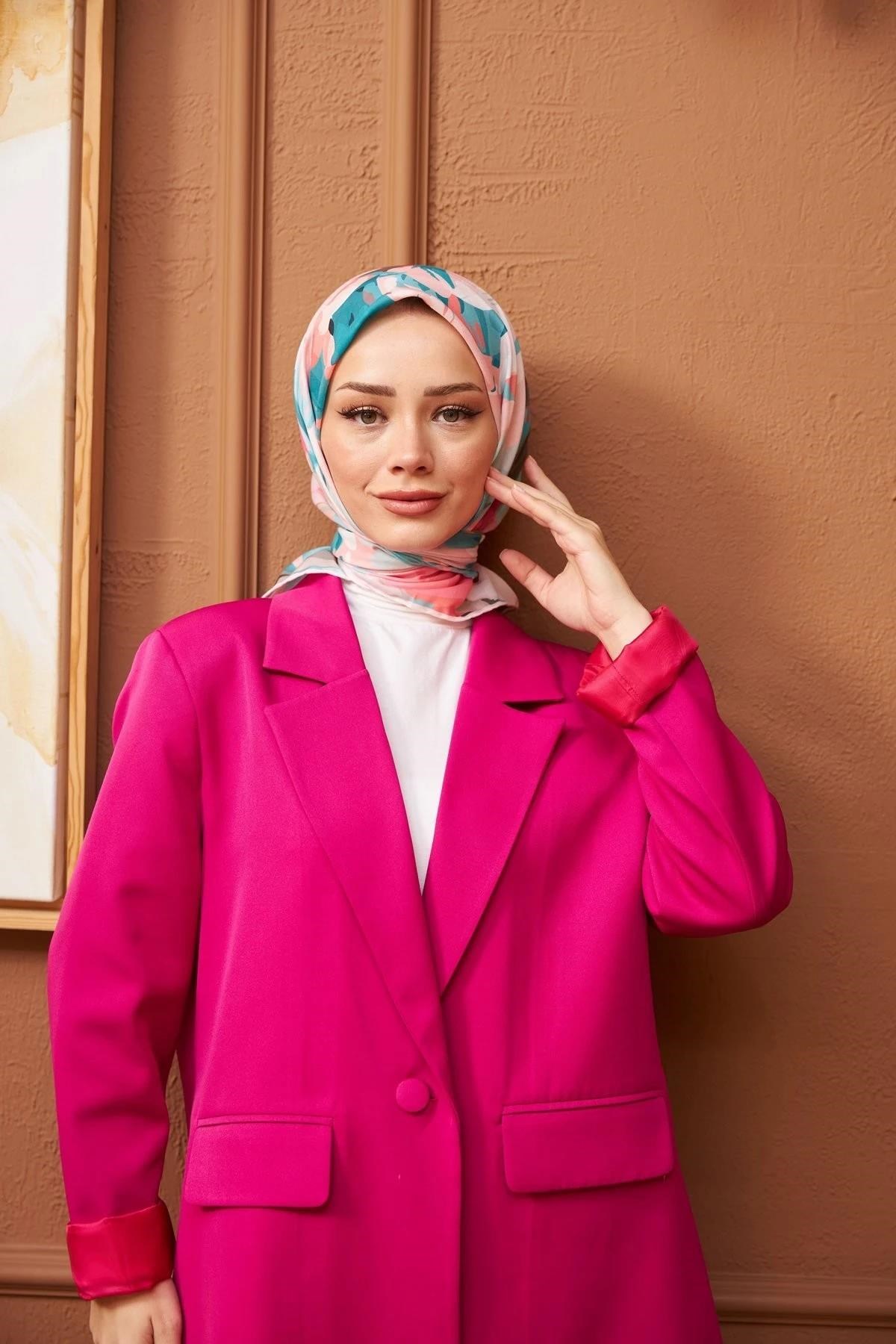Nature Line Rose Soft Eşarp Haki Bebe Mavi 1156-10