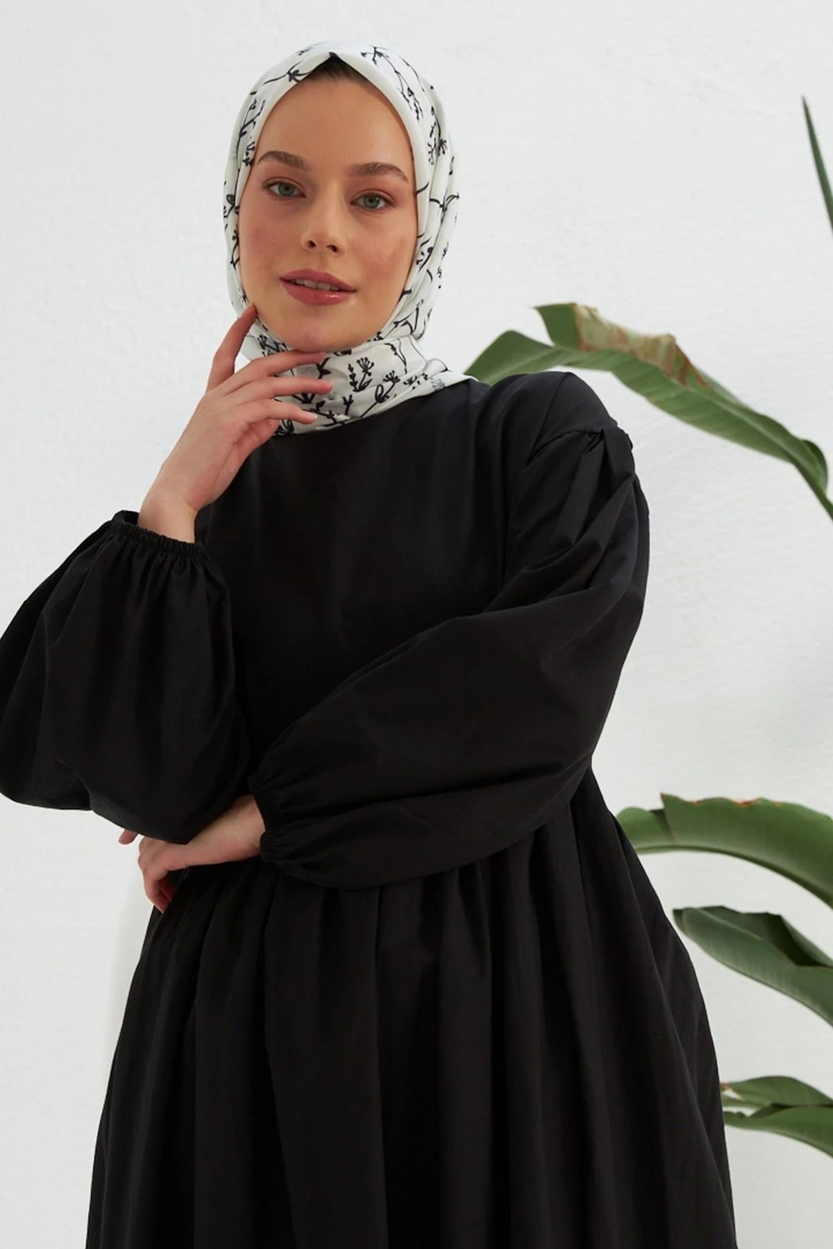 Olive Beyaz Pamuk Viskon Eşarp