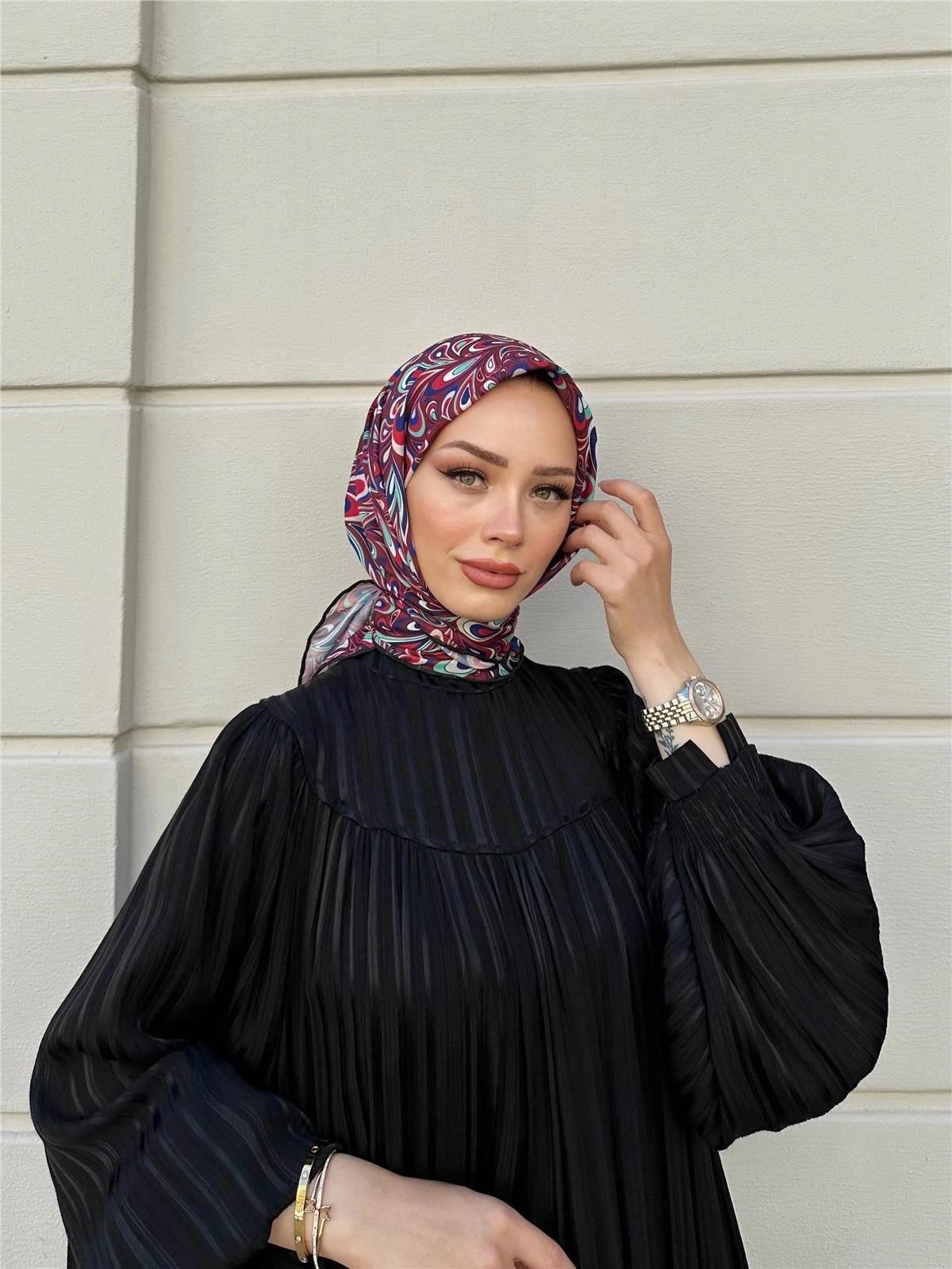Relax Ebruli Soft Eşarp Bordo 1147-08