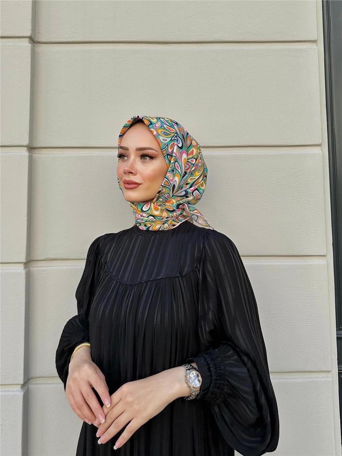 Relax Ebruli Soft Eşarp Zümrüt Yeşil 1147-13