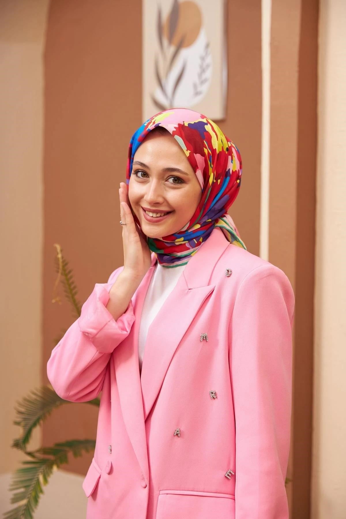 Relax Rainbow Soft Eşarp Kırmızı 1154-09