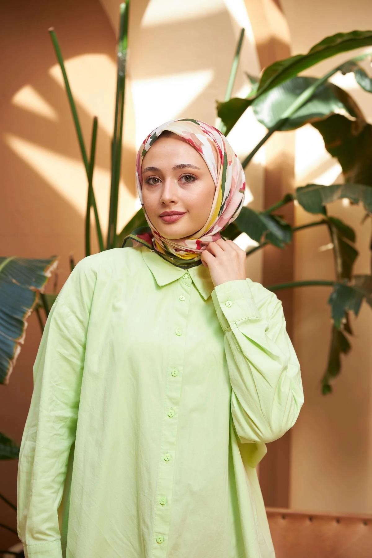 Relax Rainbow Soft Eşarp Pembe Haki 1154-02