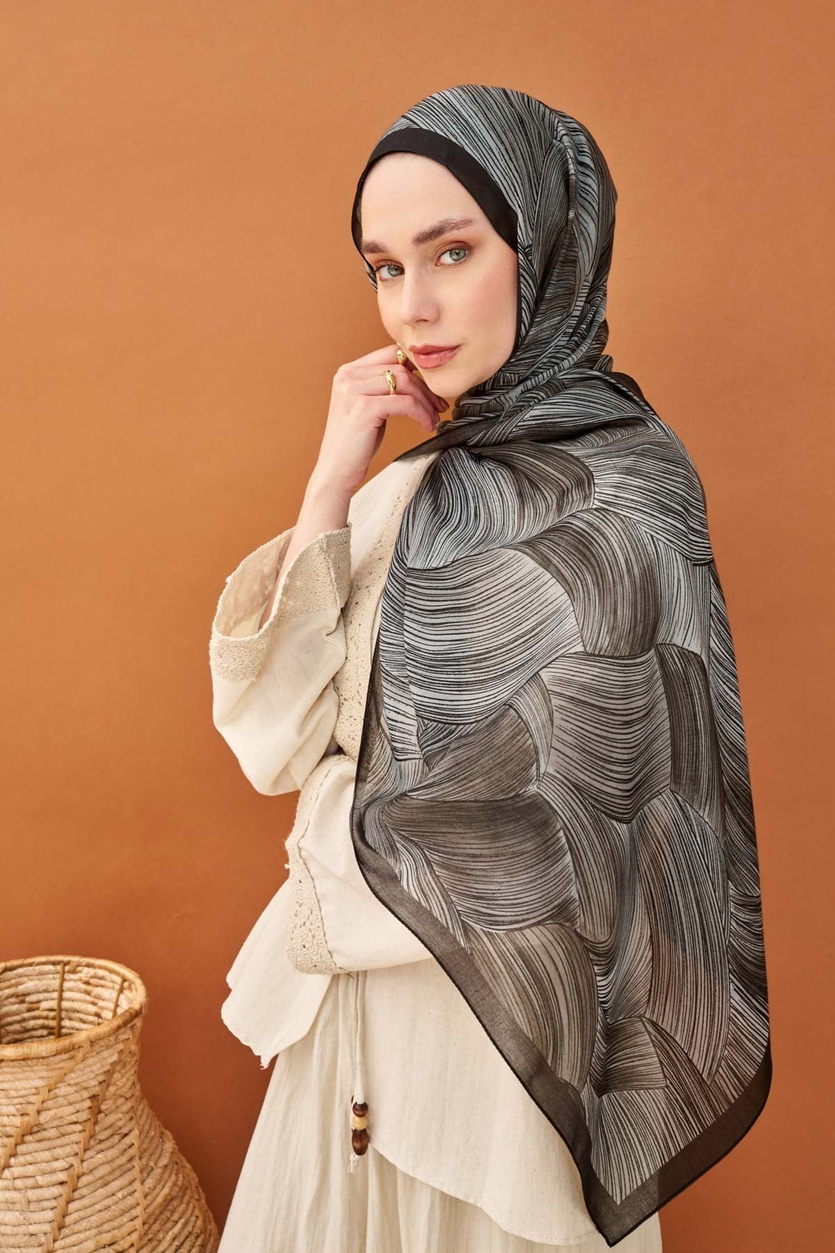 Riva Şal Tencel Flow Acı Kahve