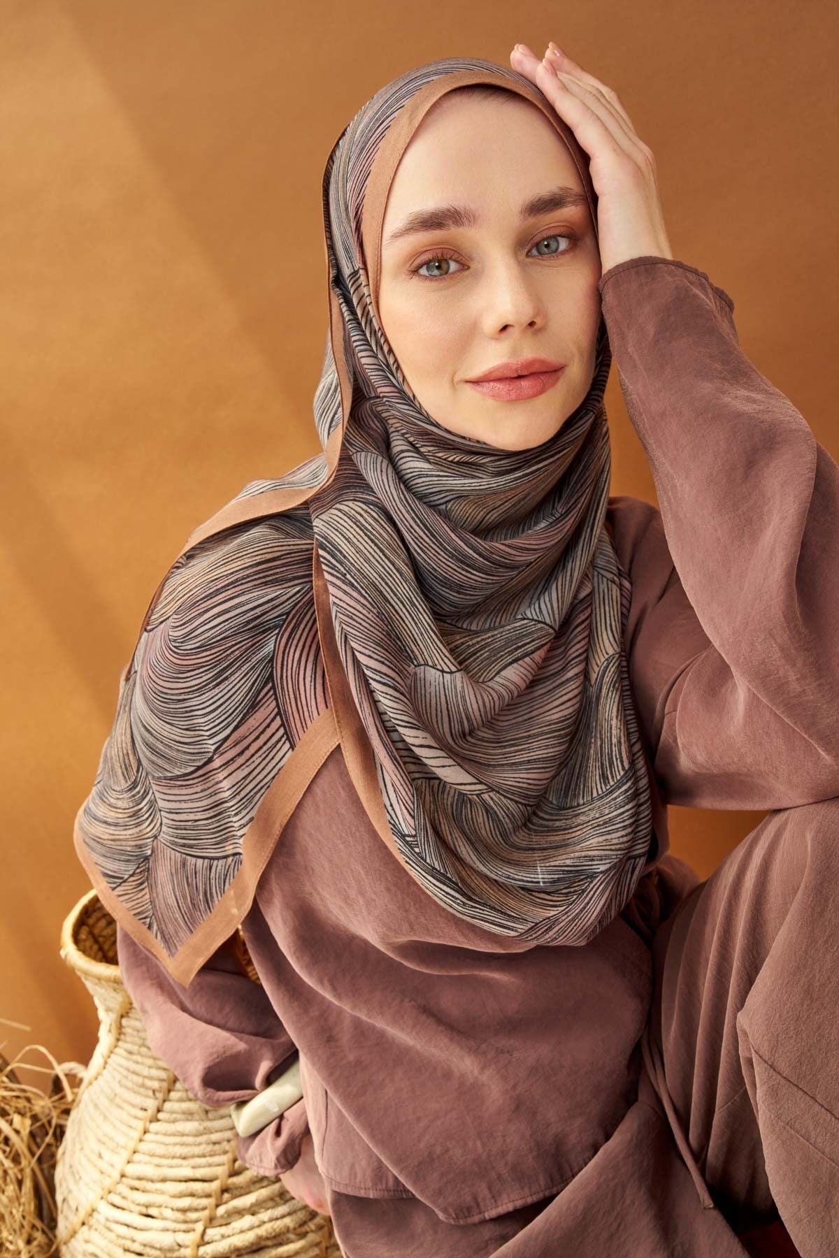 Riva Şal Tencel Flow Somon