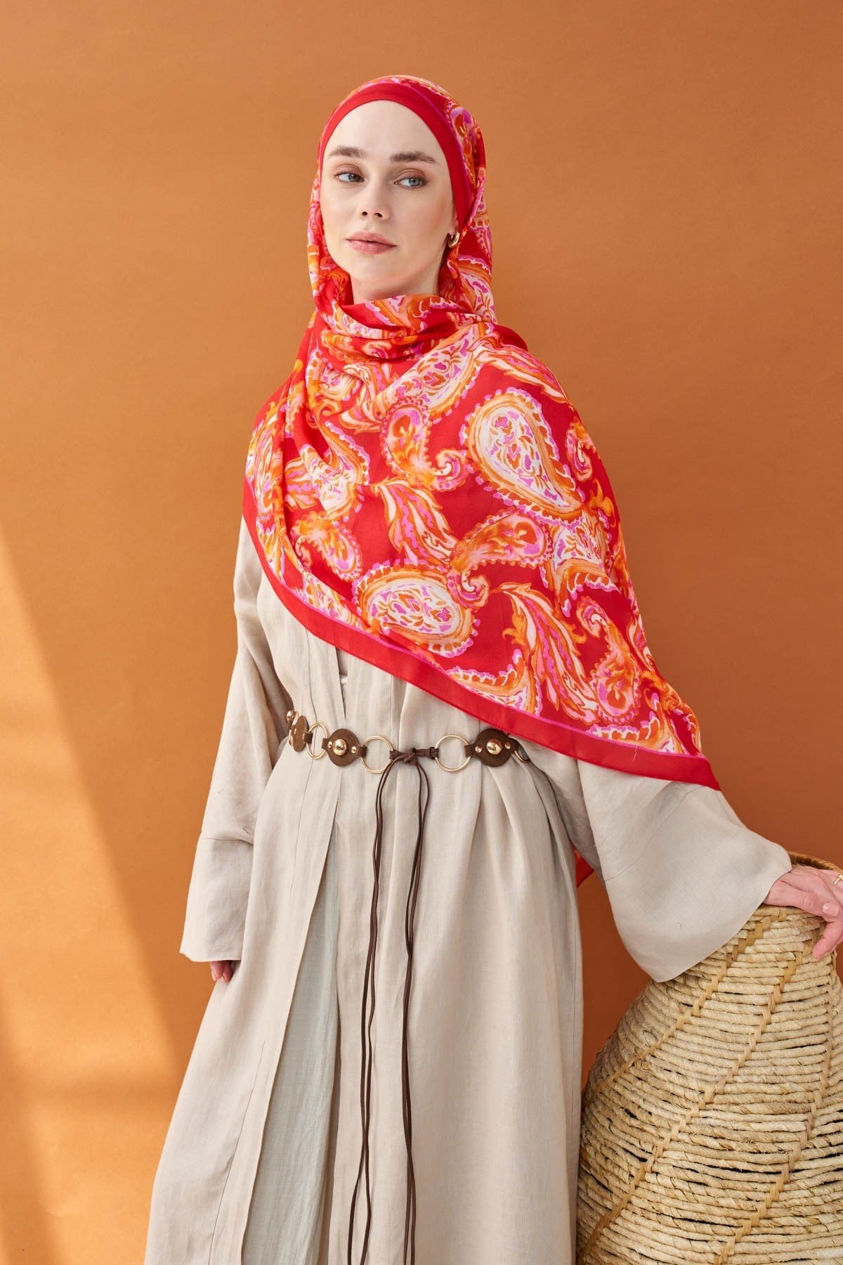Riva Şal Tencel Paisley Narçiçeği