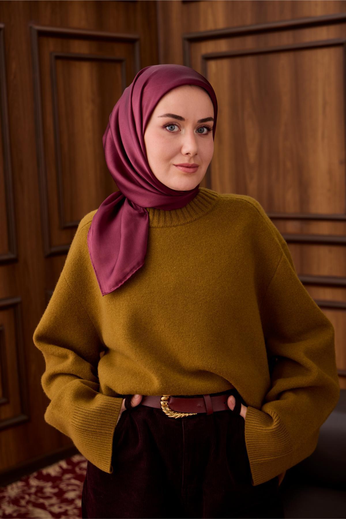 Silk Home Sura İpek Eşarp 11416-S17 Mürdüm