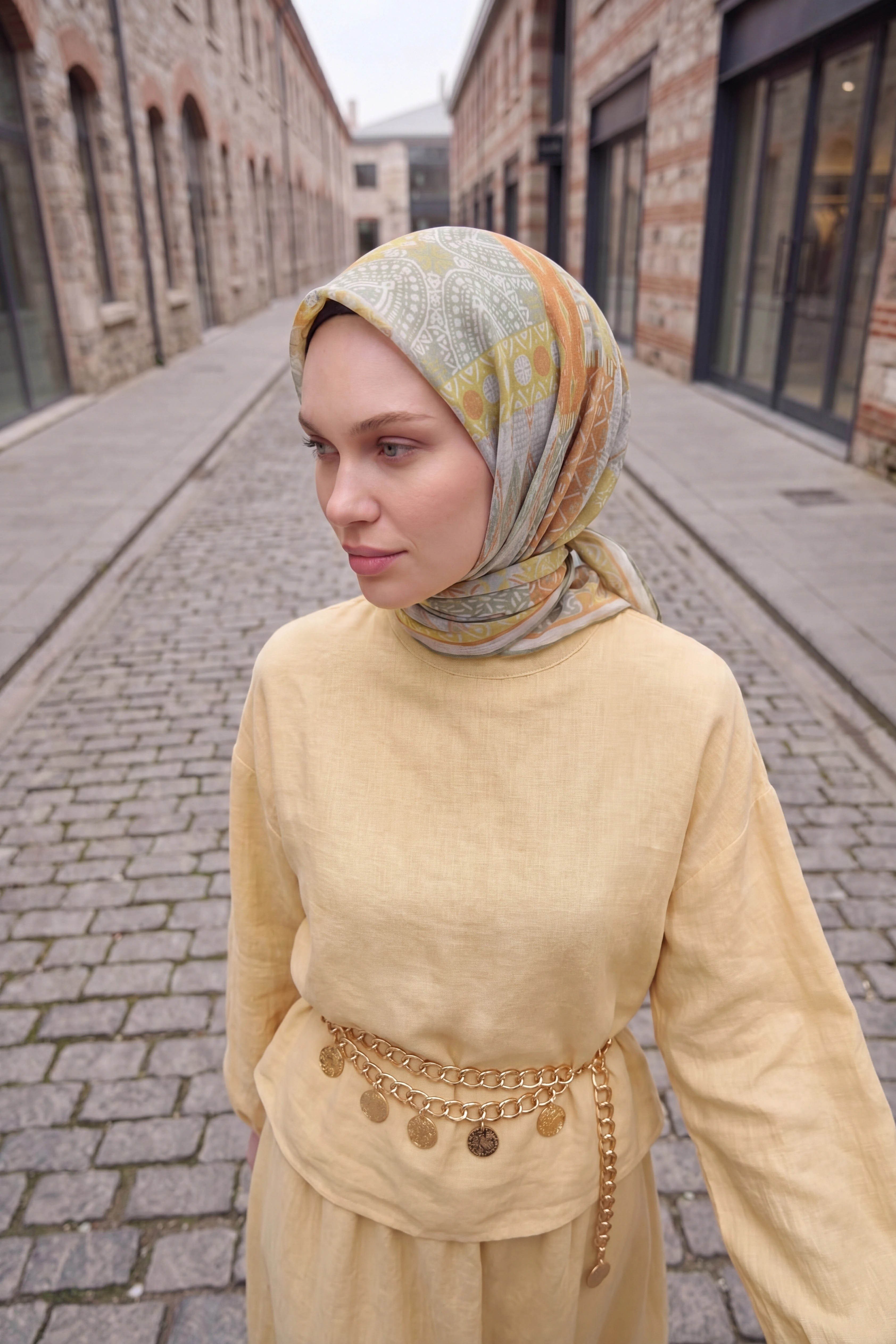 Soft Eşarp Authentic Açık Yeşil