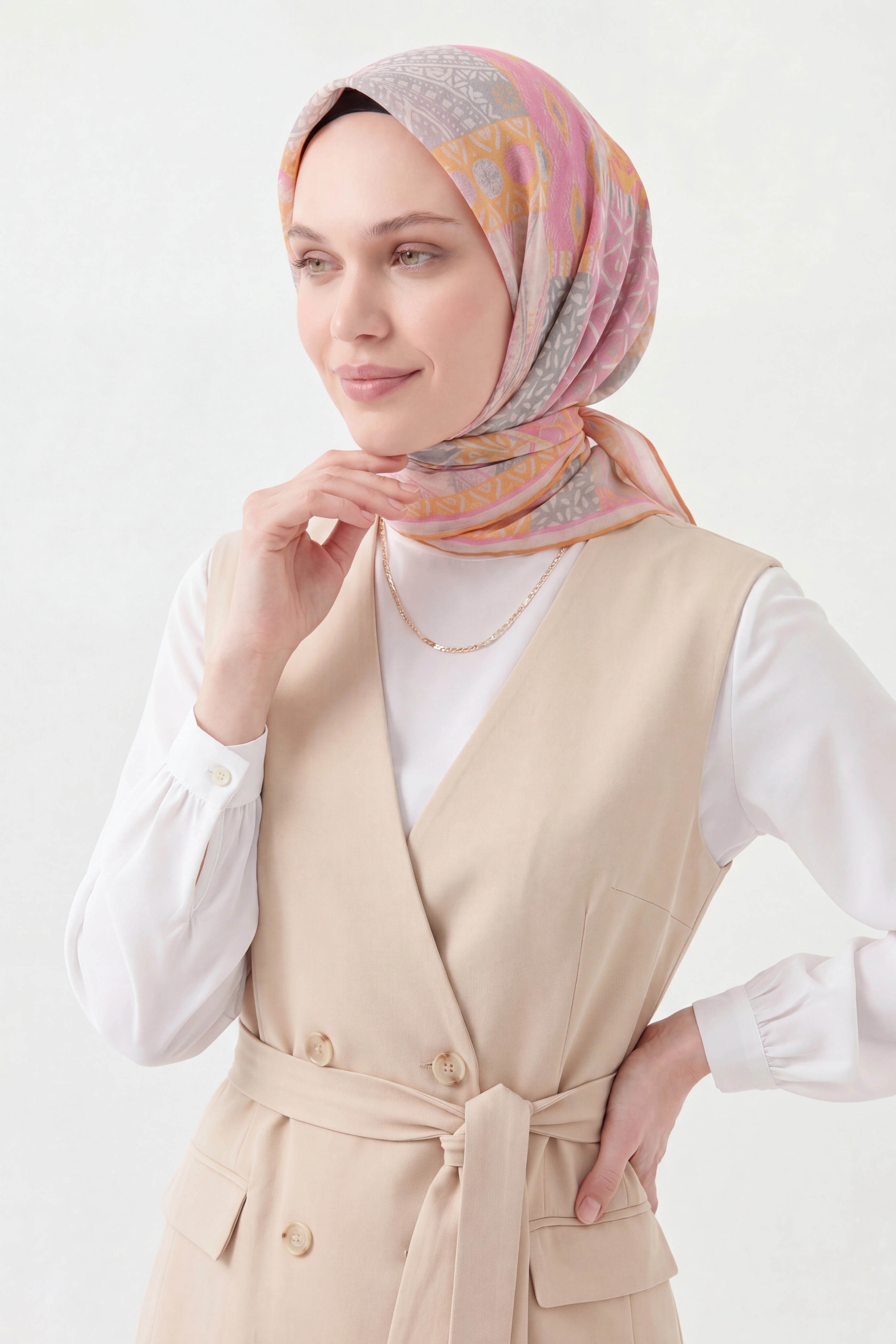 Soft Eşarp Authentic Tozpembe