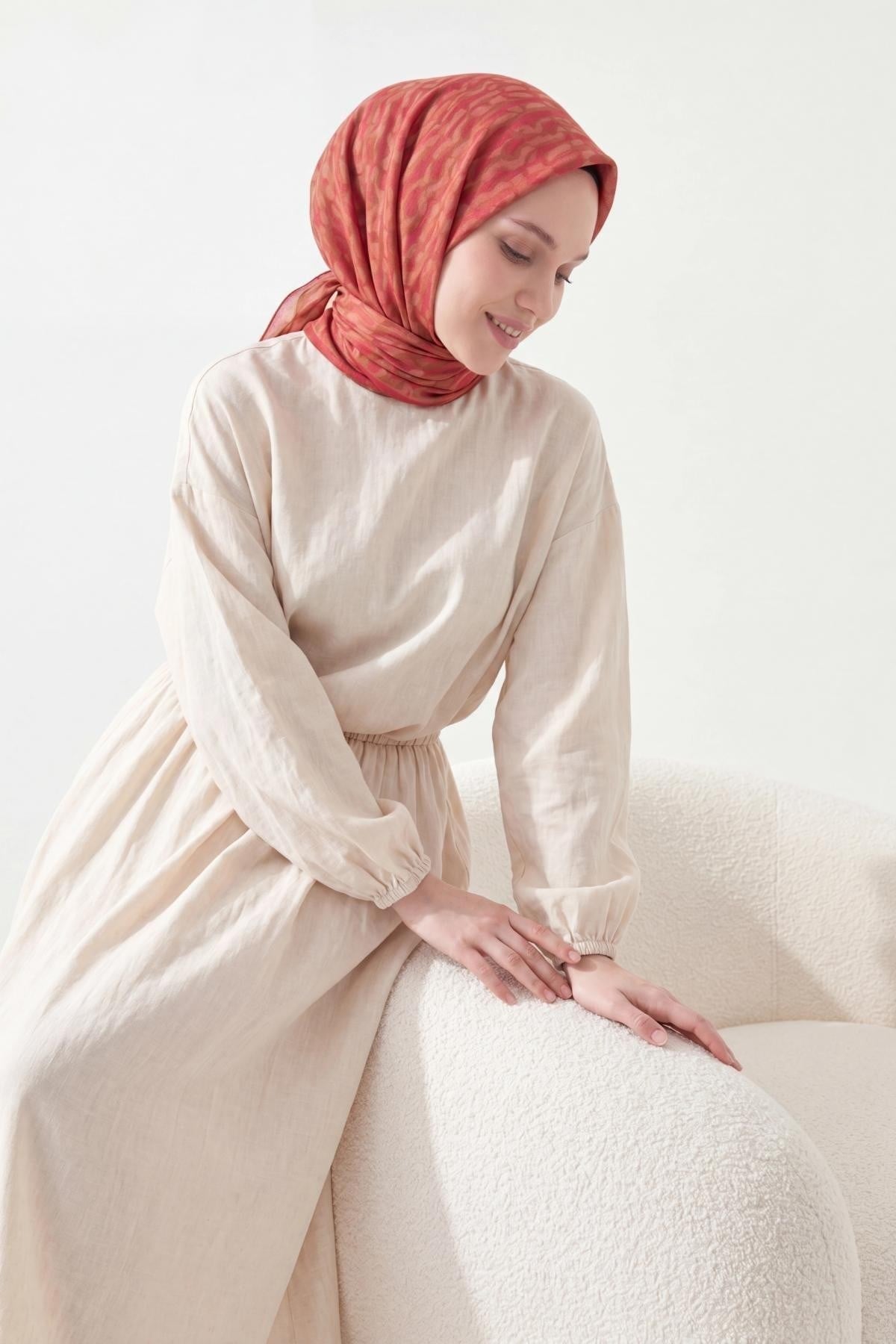 Soft Eşarp Flow Fuşya