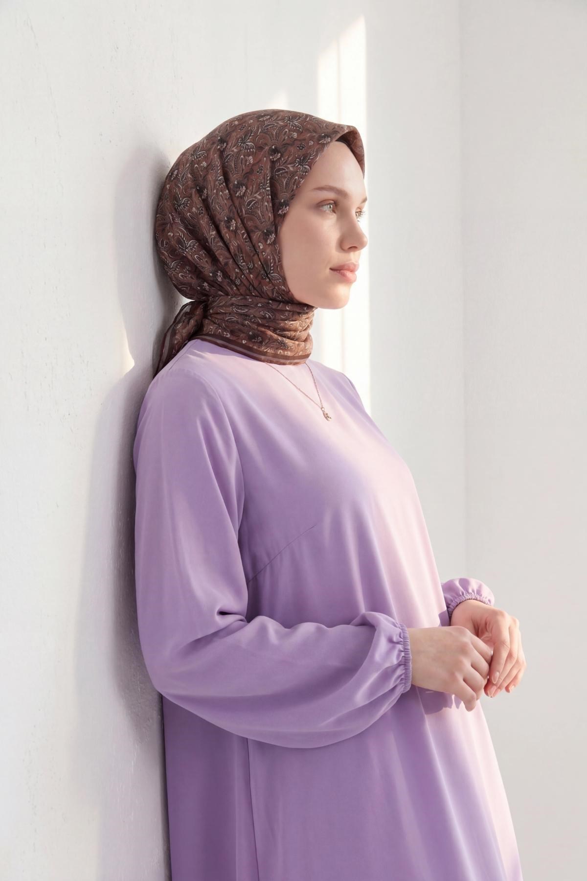 Soft Eşarp Garden Mocha Mousse 90x90