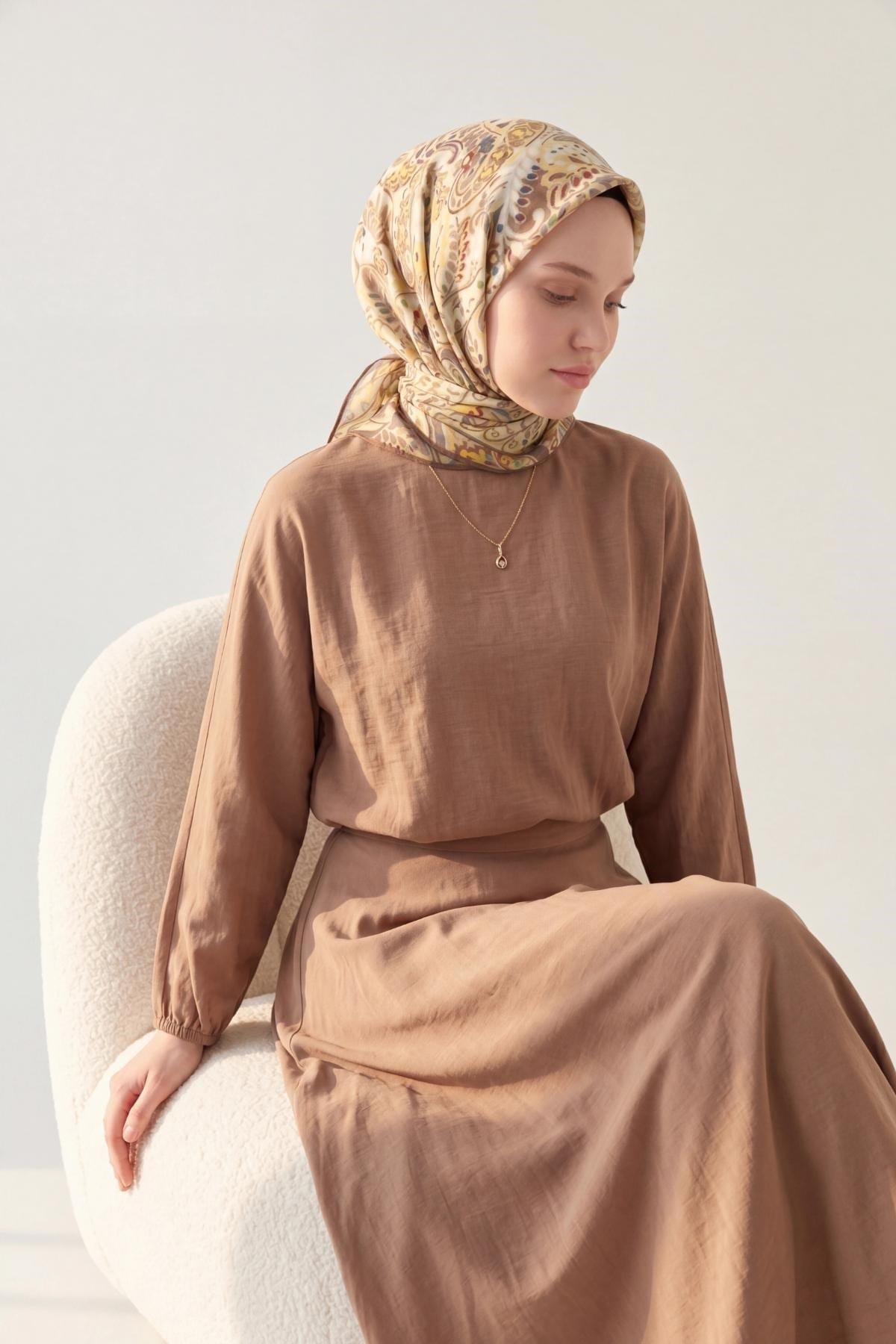 Soft Eşarp Perla Sarı 90x90