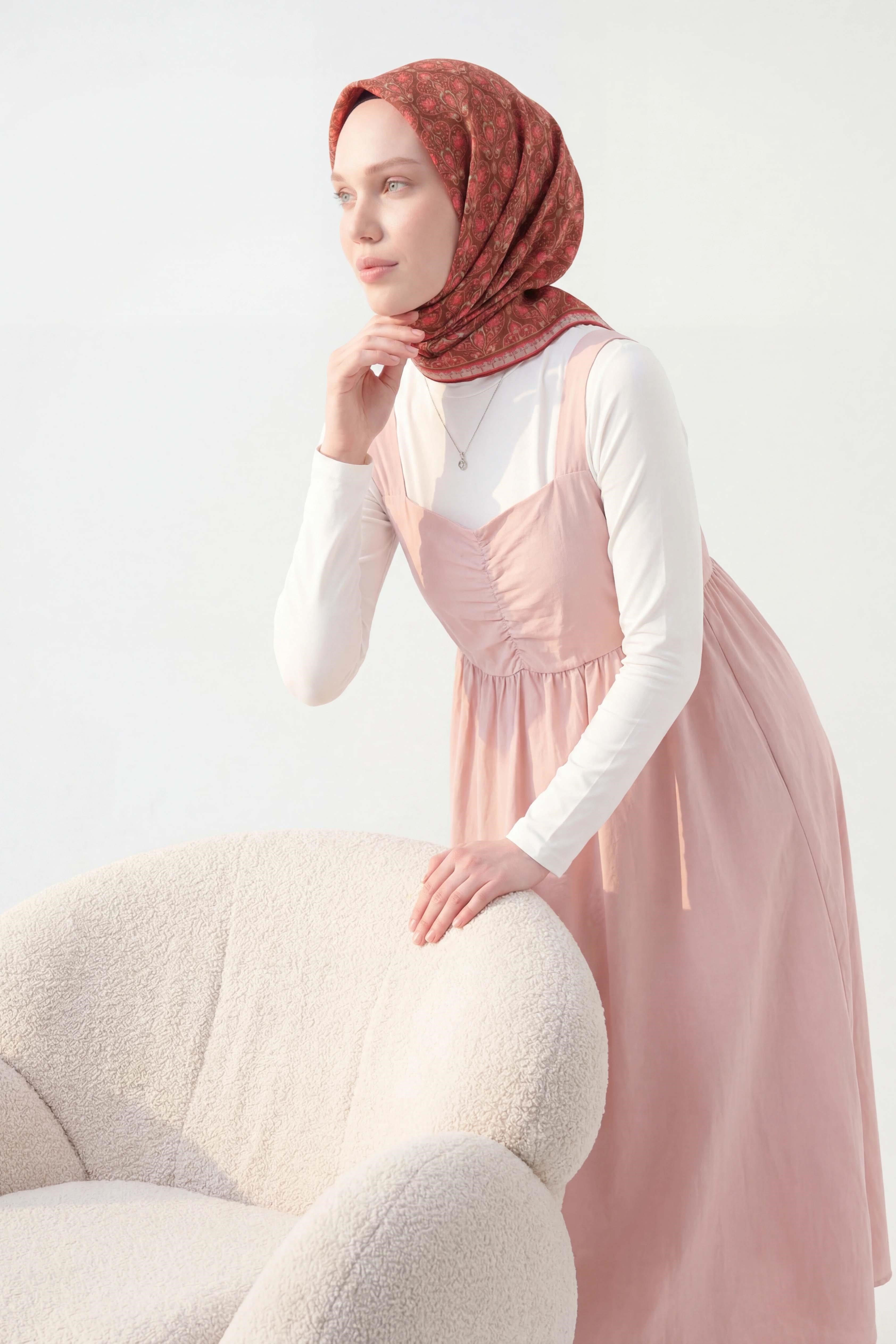 Soft Eşarp Rûmi Çikolata Kahve 90x90